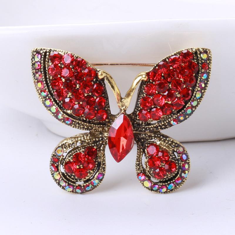Высококачественная изысканная брошь-бабочка со стразами, модный темпераментный кардиган, пальто, аксессуары для одежды, корсаж