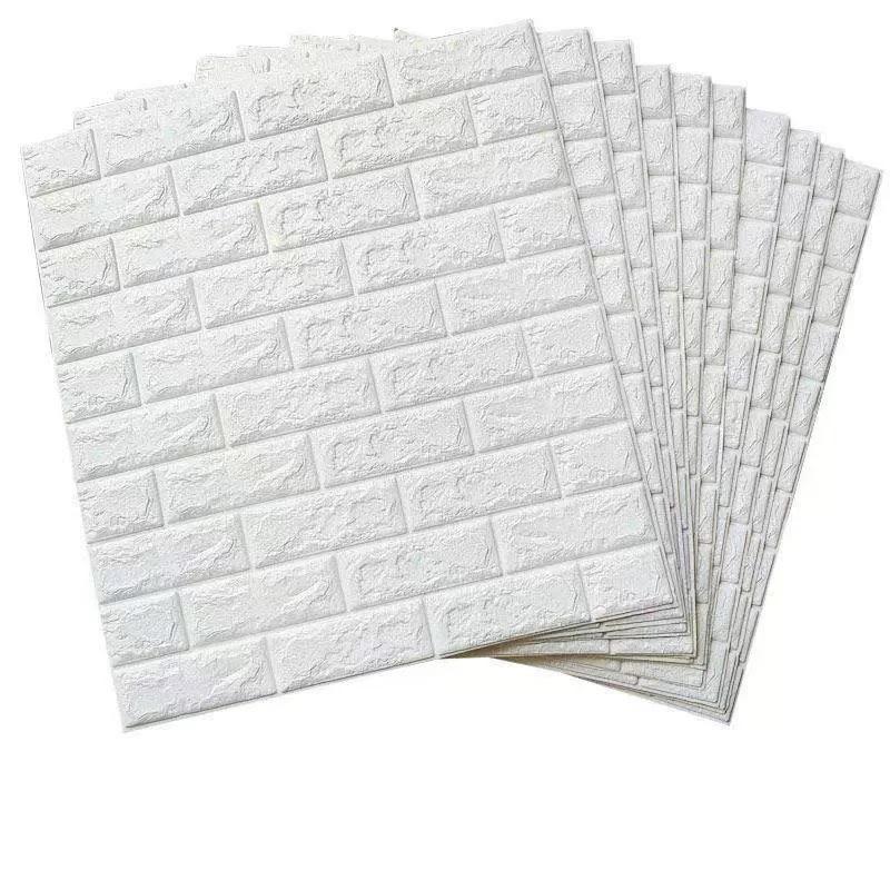 3D Waterproof Foam Brick Wall Sticker: Moisture-Proof, Self-Adhesive, Warm, and Decorative for Bedroom Walls.
