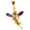 Les Trésors De Lily [L5146] - Позолоченный кулон «Тинкер Белл» с золотым аметистом - 20x15 мм
