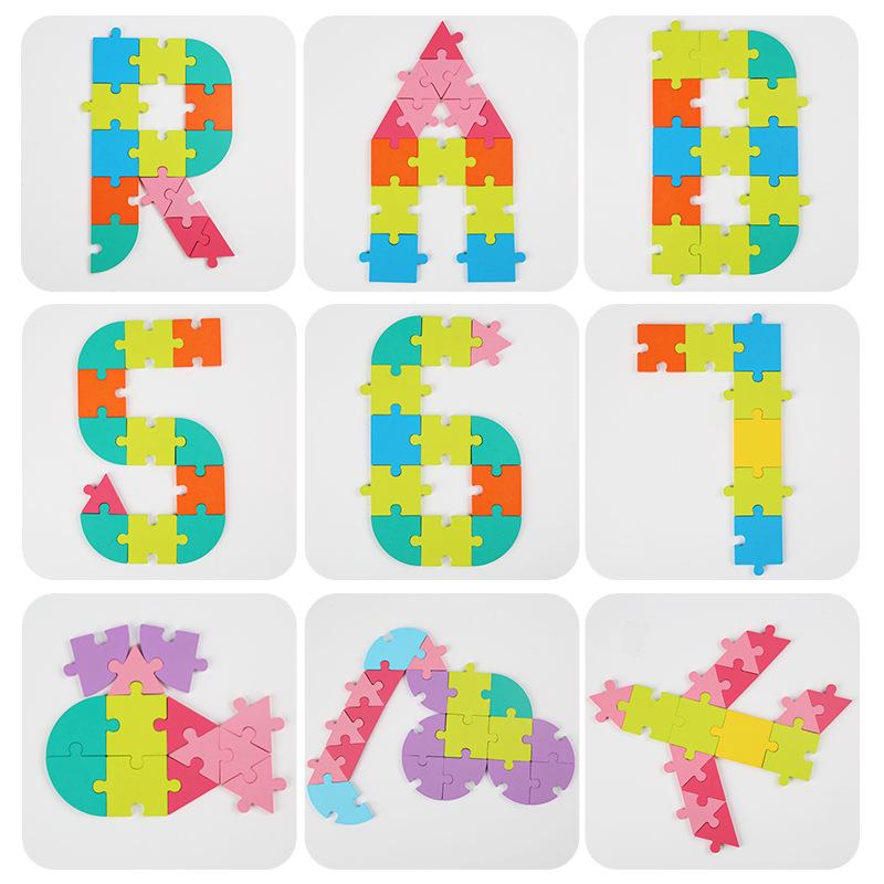 Buckle Logic Thinking Puzzle Children's Early Education Puzzle Geometric Shape Number Alphabet Variable Puzzle
