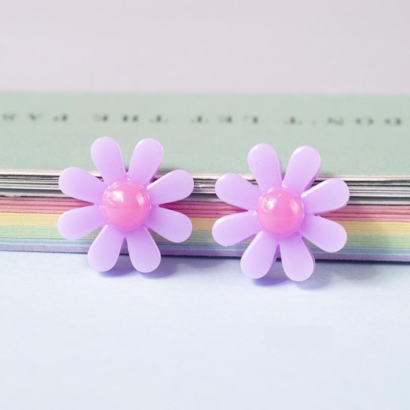 High Quality Fresh Small Flower Without Holes Simple Rounded Corner Patch 10pcs Hair Accessories Bright Face Loose Beads Five Petal Flower