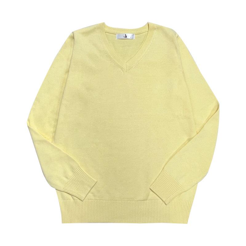 Пуловер с V-образным вырезом, вязаный в стиле японской школьной формы JK, для студентов - Унисекс, с длинным рукавом, в наличии.