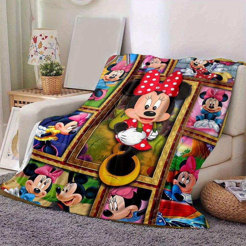 Minnie Blanket  Ultra-Soft, Warm, Cozy Throw for Living Room, Sofa, Four Seasons Travel Accessory  Cute Cartoon Character Home Decoration