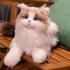 Реалистичная и живая плюшевая игрушка-кошка Chongker, ручной работы, с мягким прикосновением, милая и успокаивающая кошка, отличный подарок для любителей кошек, мам, детей и сень