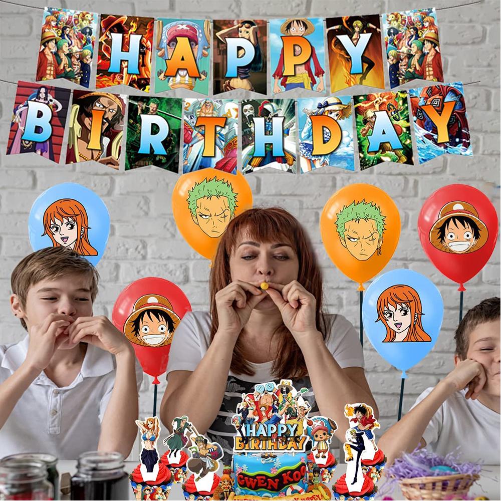 33 шт. цельное украшение на день рождения, аниме, тематические украшения для вечеринок для подростков