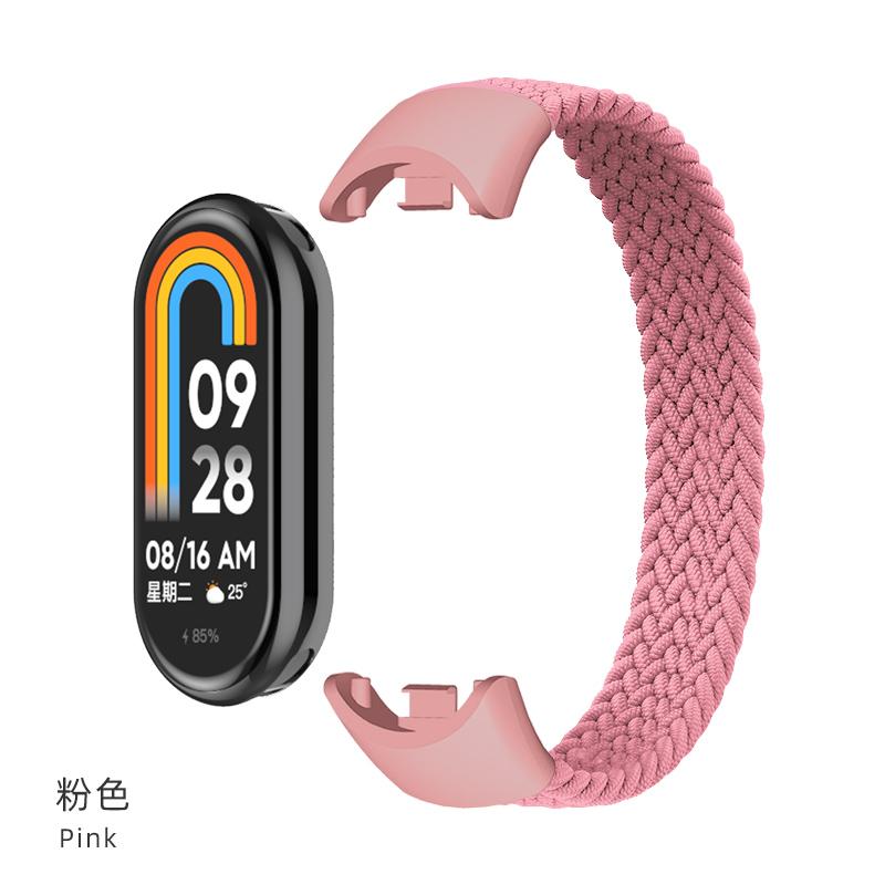 Плетеный Solo Loop для Xiaomi Mi Band 8 9 Аксессуары для ремешка Эластичные нейлоновые ремешки для часов Замена correa bracelet для Miband 8 NFC