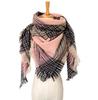 Scarf Autumn Winter Triangle Shawl Women's Triangle Scarf Plaid Thin Square Scarf Scarf
