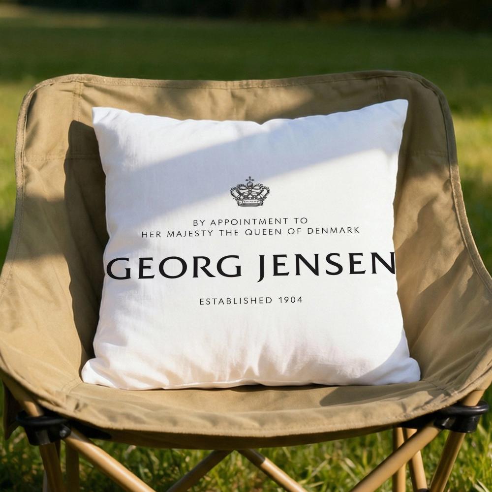 Georg Jensen Серебряная Подушка для Украшений Мягкая Двусторонняя Прочная Наволочка для Подушки Многоцелевое Использование для Дома Автомобиля Ежедневный Комфорт