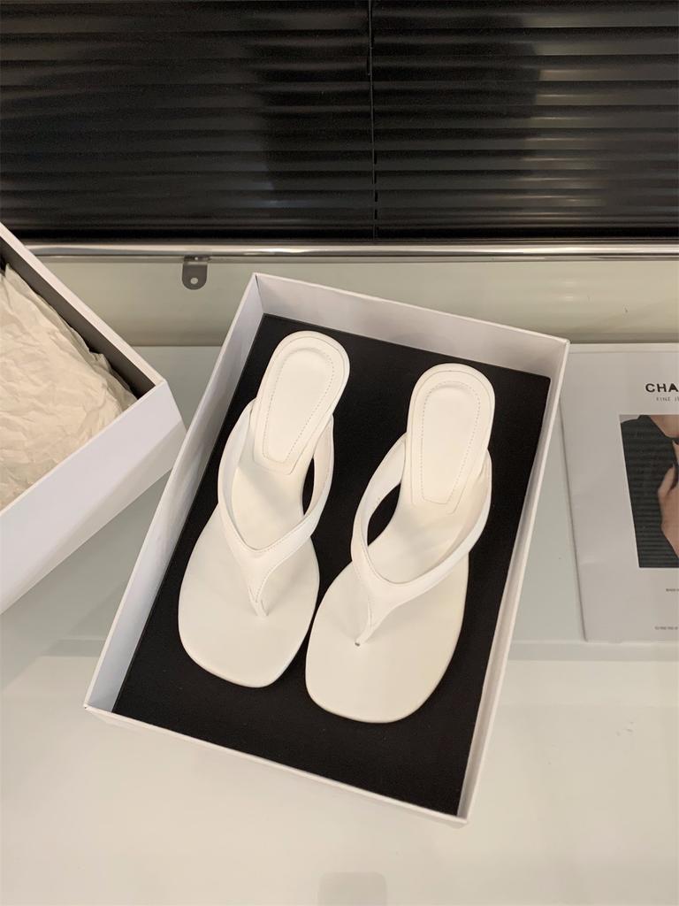 Высокие каблуки-клинья, шлепанцы, туфли феи, носить лето 2025, серебристые, французские маленькие сандалии, сандалии