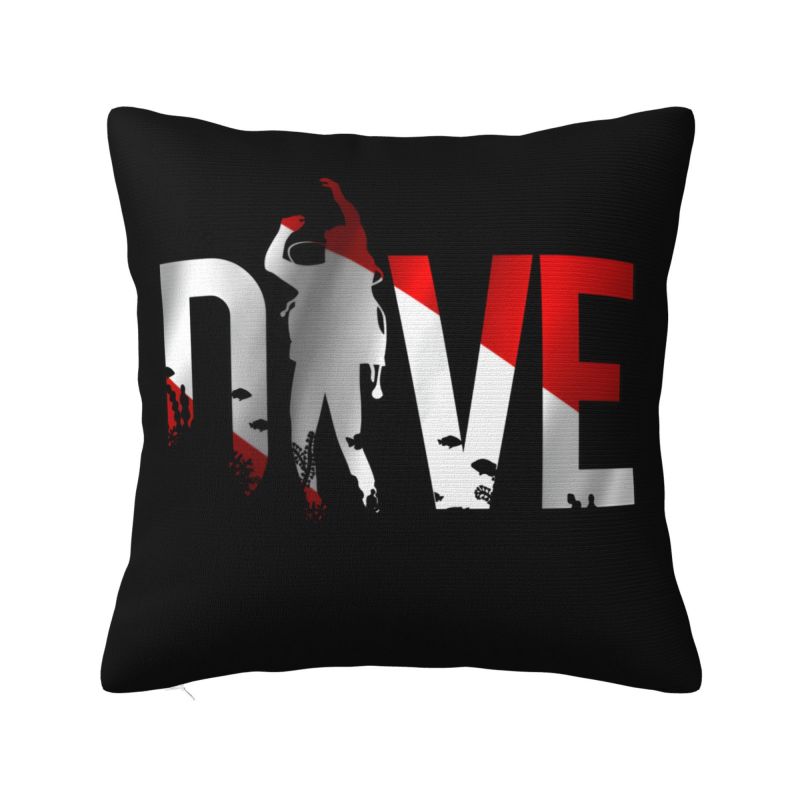 Born To Dive Forced To Work Cushion Cover xcm Soft Diver Quote Throw Pillow Case for Sofa Pillowcase Bedroom Decoration