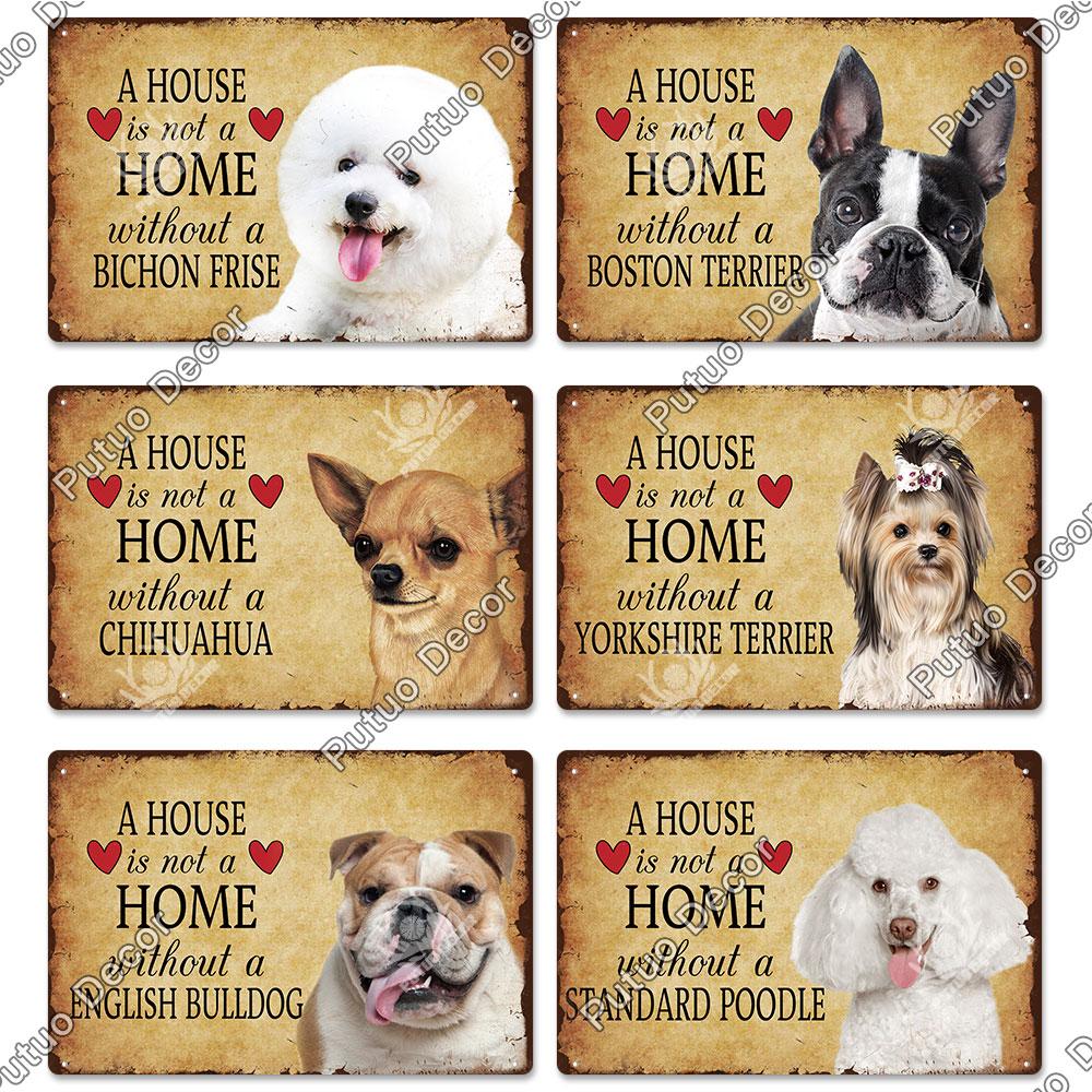 Декор Собака Винтаж Жестяные Знаки Доска Металлическая Пластина Настенное Искусство Украшения Для Дома Гостиная Человек Пещера Кафе Ферма Ретро Плакат
