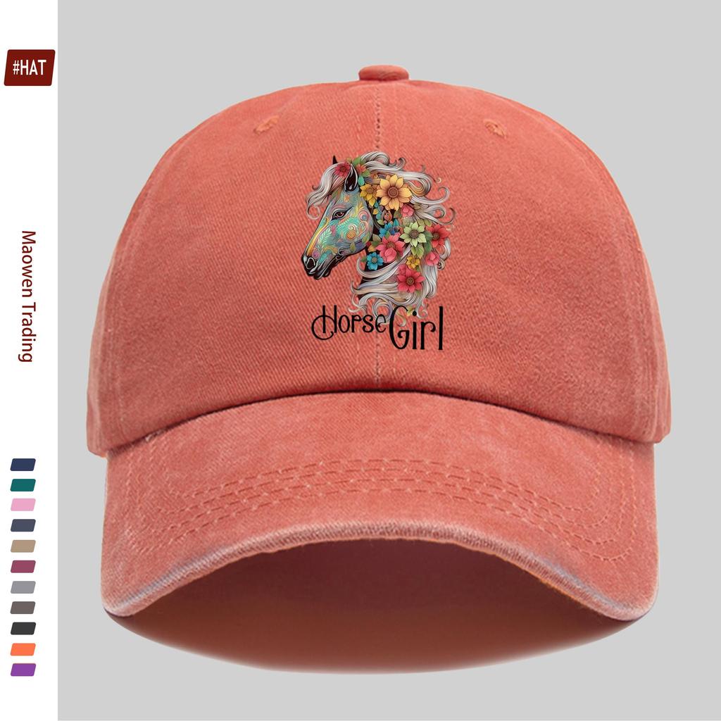 pc pcs Horse  Floral Print Trucker Hat Suitable for Dating Outdoor Sports Beach Vacations Fishing Cycling Parties  Adju