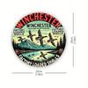 Винтажный Металлический Постер Охота на Оленя Winchester Настенное Искусство 20x20 см Декор для Бара