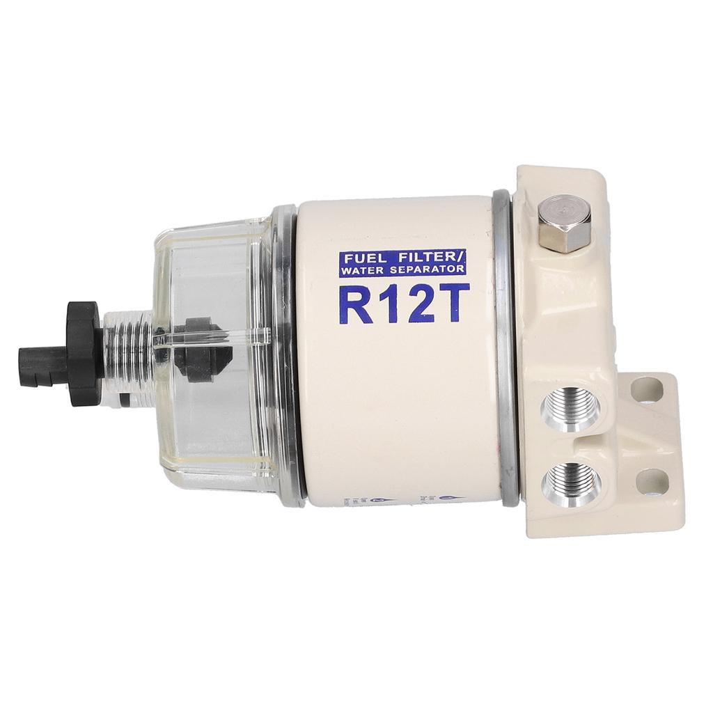 Marine SpinOn Fuel Filter Water Separator 30GPH Flow Rate with SelfVenting Drain R12T Replacement
