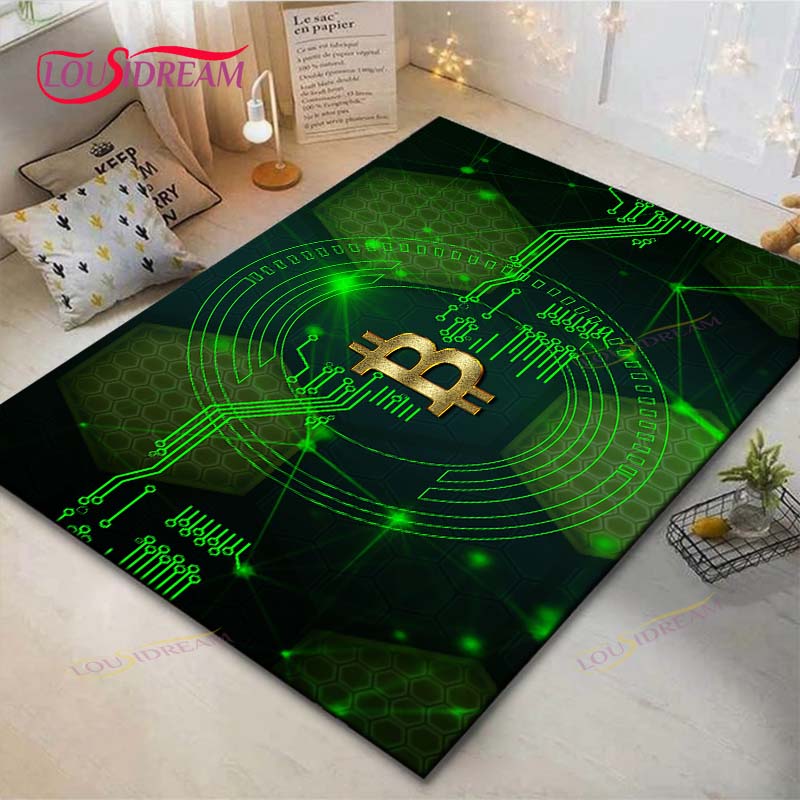 Горячий Изысканный 3D Ковер с Принтом Bitcoin BCT Наружный Ковер Ковер для Зоны Нескользящий Ковер Декор для Спальни Ковер для Комнаты Подарок