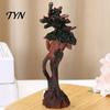 Personalized Shelf Display Piece Tree Goddess Statue with Bird Nest, Resin Figurine, Handcrafted Modern Craft Forest Spirit Sculpture,
