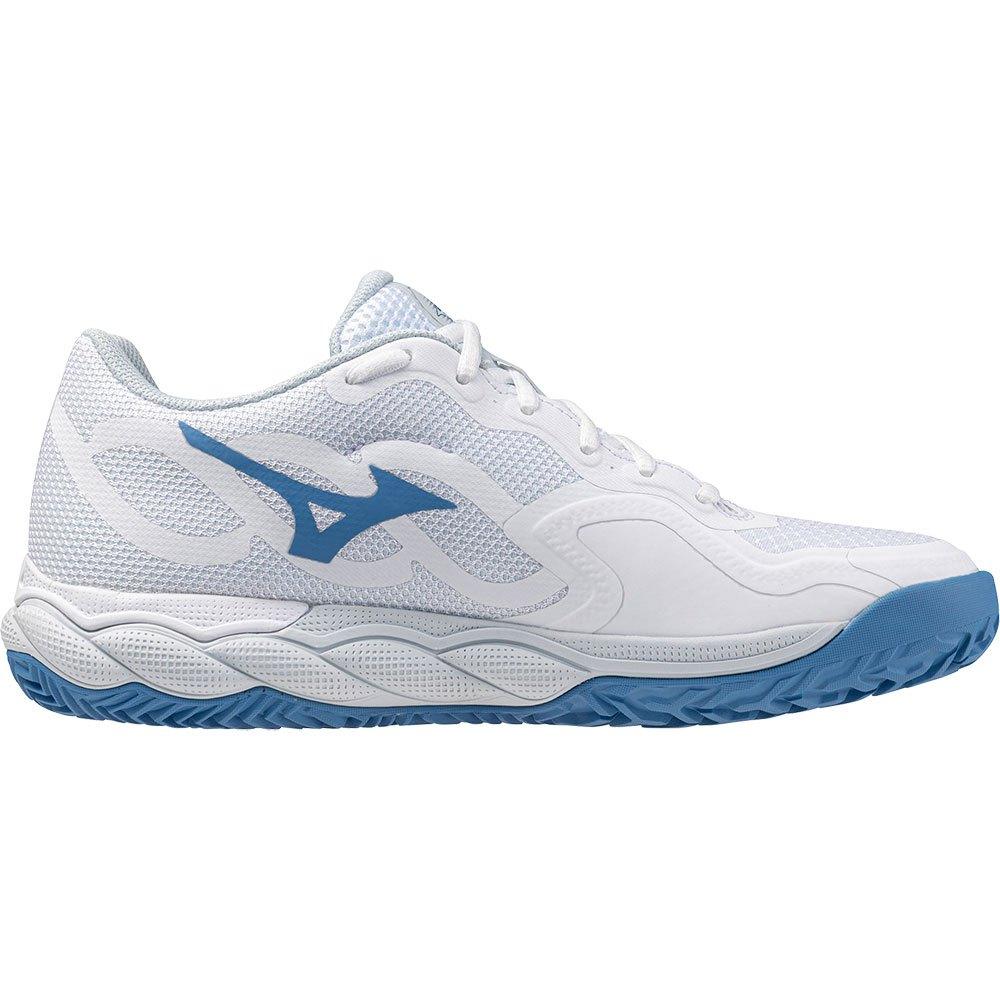 Sports Shoes Mizuno White / Blue Wave Enforce Court CC