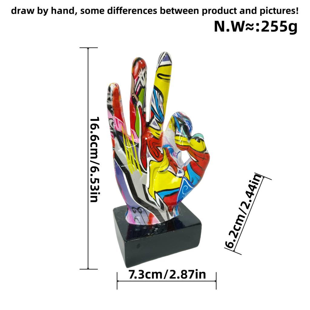 Modern Simple Gesture Small Ornaments Resin Ornaments Home Office Desktop Decoration Creative Resin Crafts