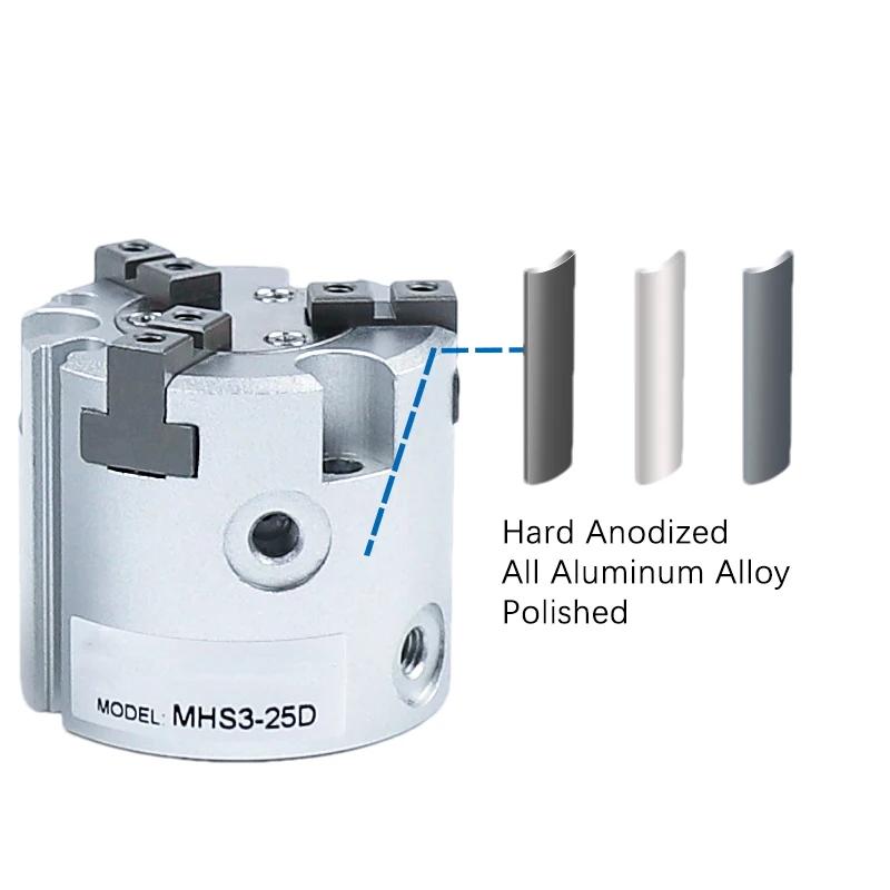 MHS2/MHS3/MHS4 Finger Pneumatic Gripper Replacement Double Action Rotating Air Cylinder 16D/20D/25D/32D/40D/50D
