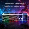 Игровая мембранная клавиатура с RGB-подсветкой, бесшумная, с механическим ощущением, 104 клавиши, проводная USB, трансграничная.