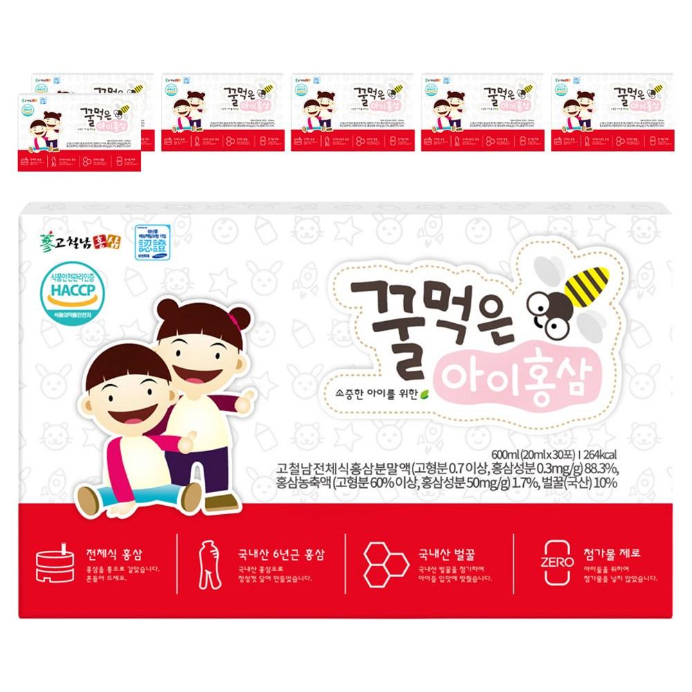 Go Cheol-nam Red Ginseng Honey-infused Red Ginseng for Kids, 30 Servings (7 pcs)