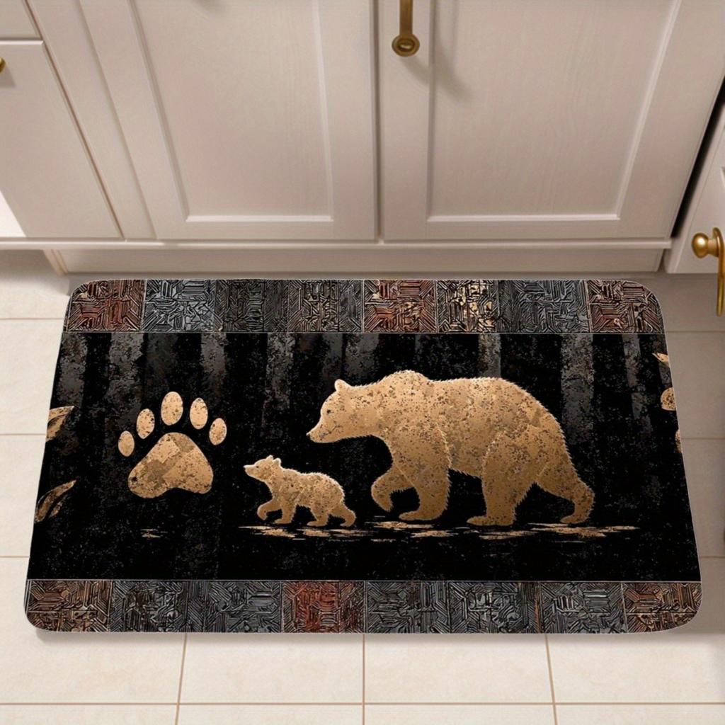 1PC Buttle Tea Hamster Kitchen Rug Non-Slip Door Mat Pop design Bathroom Rug Bath Mat Carpet for Home Sink Laundry ecoreeree