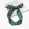 Retro Polka Dot Silk Scarf for Women - Elegant Narrow French Style Tie, Versatile Headband or Bag Ribbon