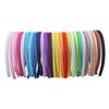 10pcs Black Satin Headbands DIY Satin Covered Headbands White Craft Hair Headband for Girls Thin Plain Headbands 1cm