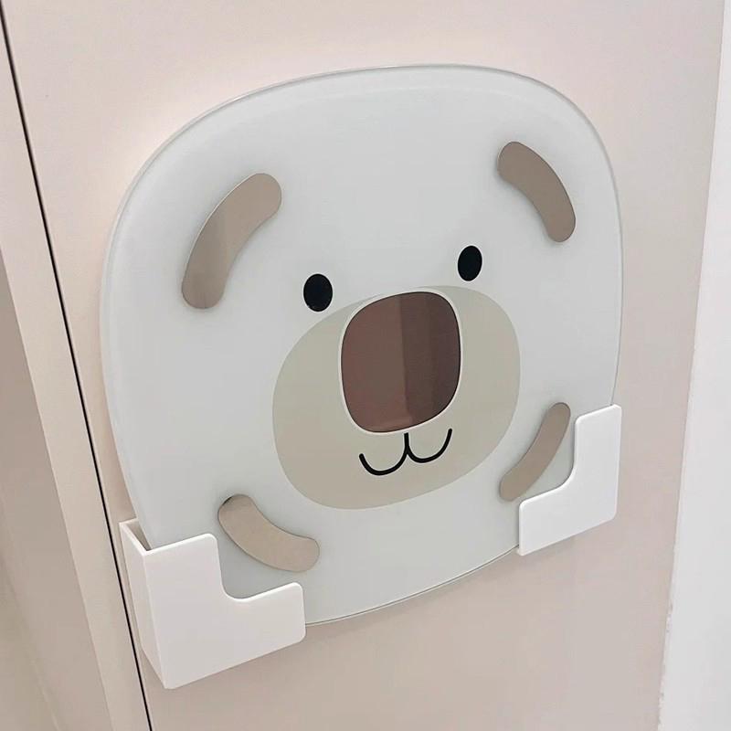 Настенная полка для хранения без сверления, органайзер для весов с сильным клеем, прочный пластик для спортзала и дома