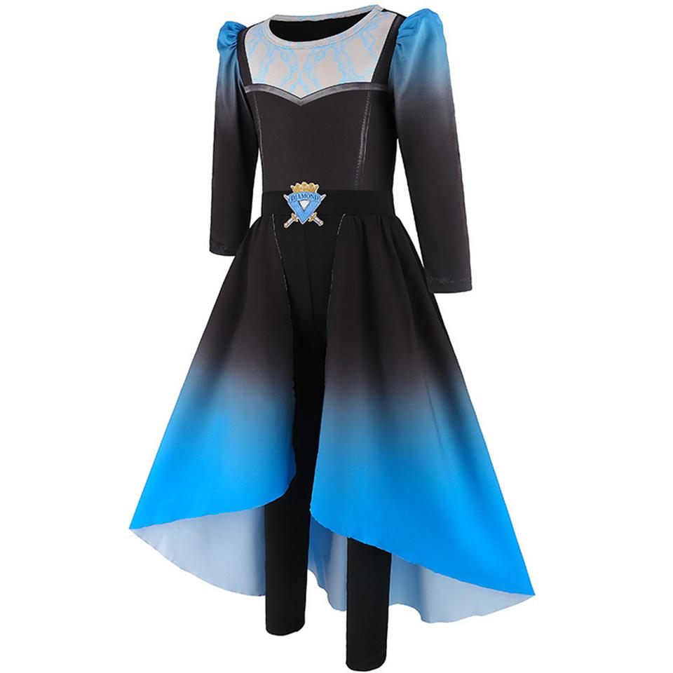 Descendants Princess Chloe Girls Outfits Halloween Cosplay Masquerade Performance Carnival Children's Costume Party Kids Clothes