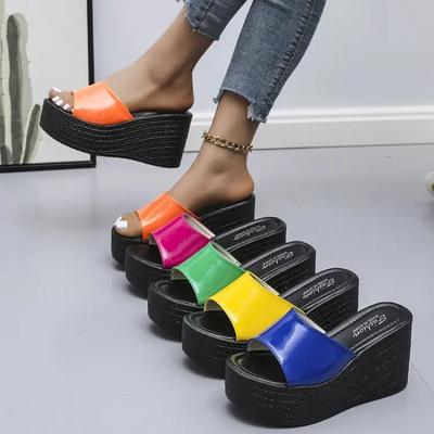 2024 Женские сандалии Босоножки на платформе Женские летние сандалии Тапочки для дома и отдыха Пляжная обувь Женские тапочки с бантом