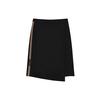 Fashionable Irregular Mid-Waist Midi Skirt Women Skirts Black F11W138366F-BK