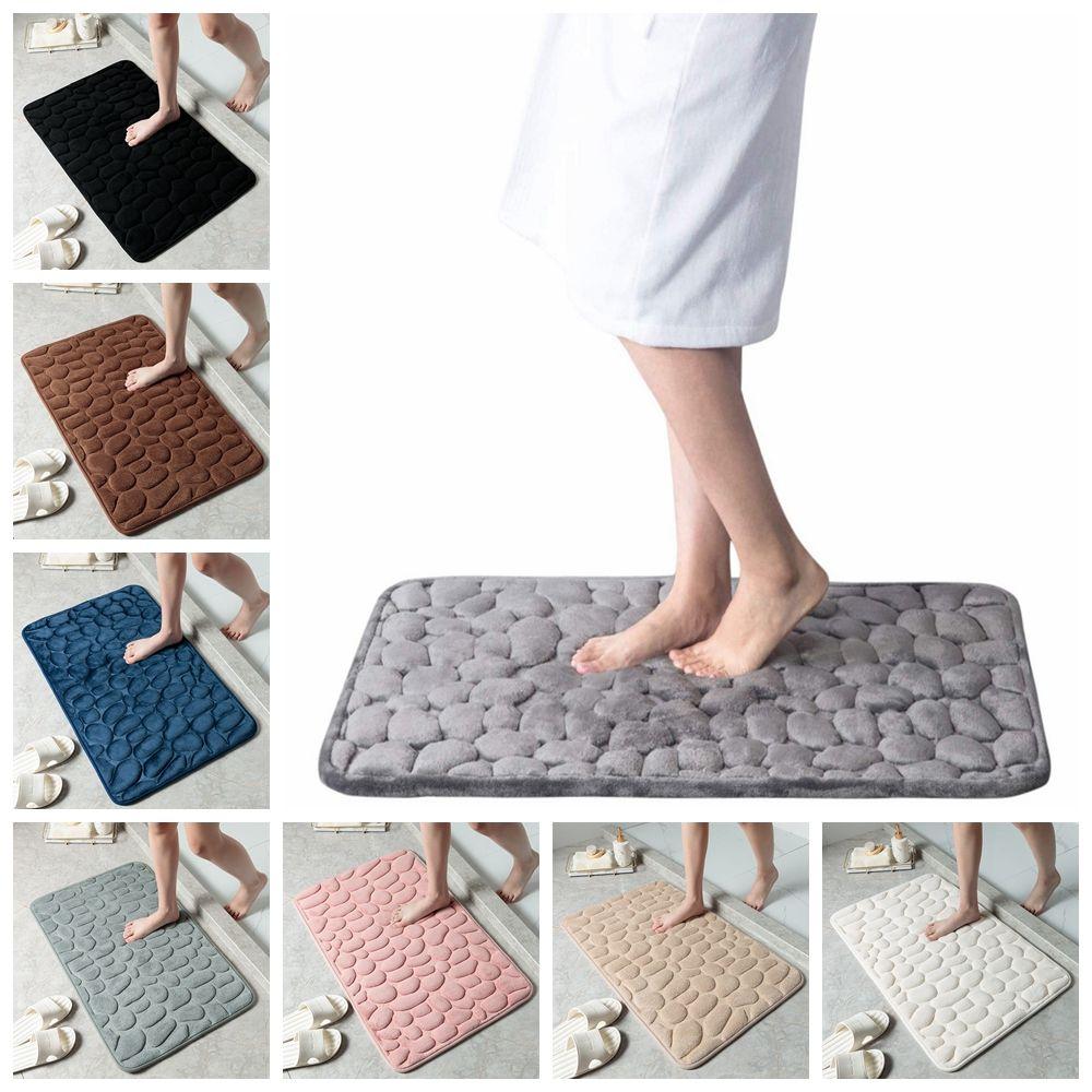 Bathroom Carpets Bathtub Non-slip Floor Rug Cobblestone Embossed Bath Mat Doormat