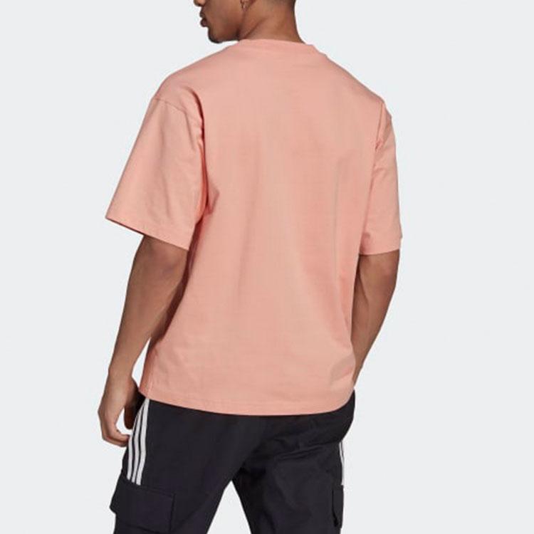 Adidas Originals Trefoil Solid Loose Sports Short Sleeve T-Shirt Men Tops Pink H11366