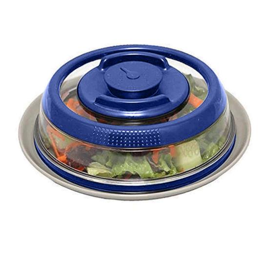 Вакуумная крышка Хорошая герметизация Простота в использовании Сохраняет свежесть Создает вакуумную упаковку Прозрачная крышка пластины