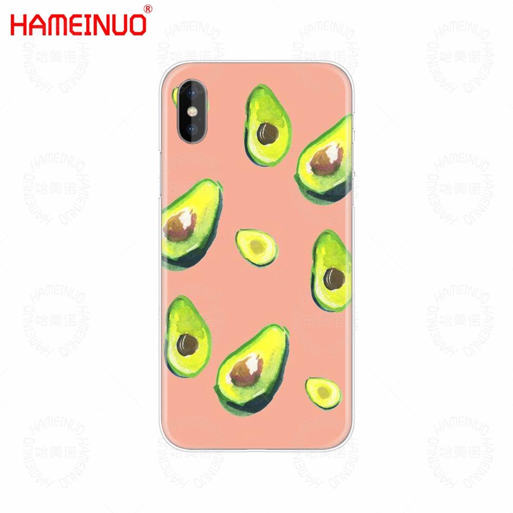 HAMEINUO чехол для мобильного телефона с авокадо и фруктовым рисунком для iphone X 8 7 6 4 4S 5 5S SE 5c 6s plus