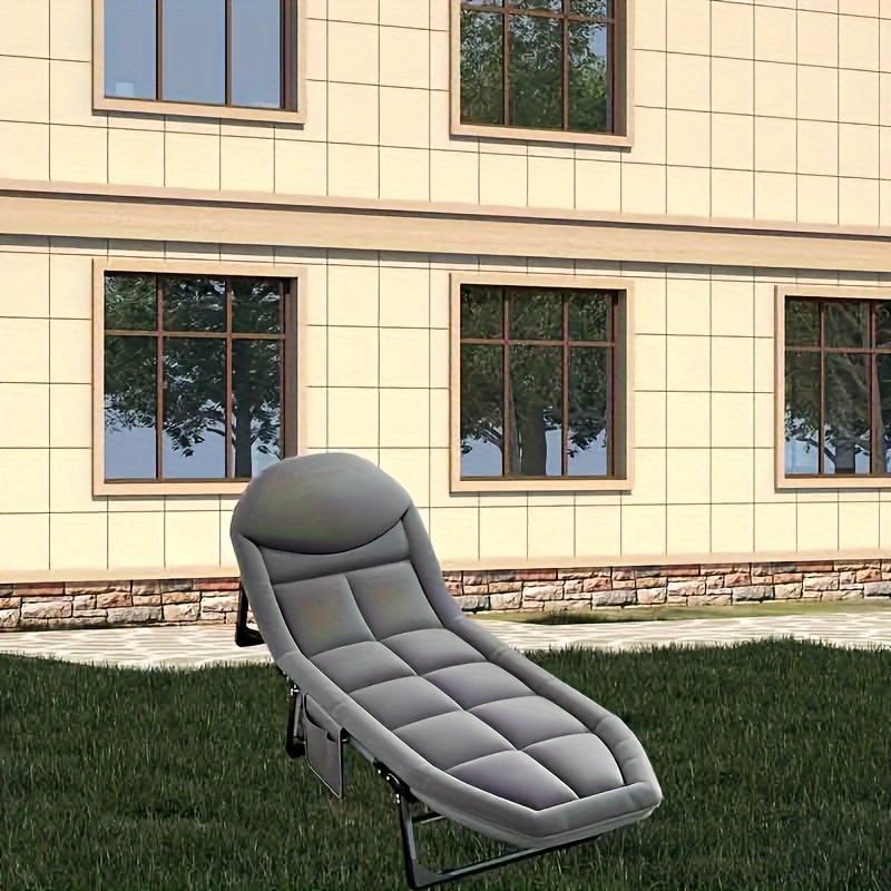 Складная кемпинговая кровать Patio Party Resting, регулируемый складной шезлонг 170 см, идеально подходит для путешествий, пляжного отдыха и кемпинга.