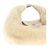 Longchamp Le Pliage Shearling Soft Wool Leather Mini Tote Bag Women Tote Bag Ivory 10291HIF037
