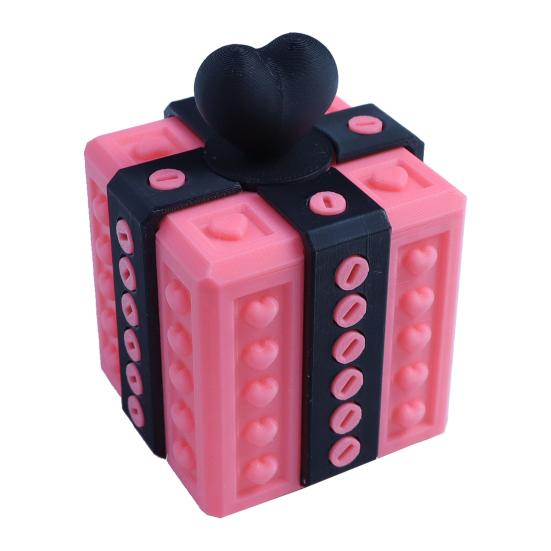 Подарочная коробка на День святого Валентина Раздражающая подарочная коробка с винтами 3D-печатная головоломка-игрушка для розыгрыша Раздражающая подарочная коробка в виде сердца для любимых