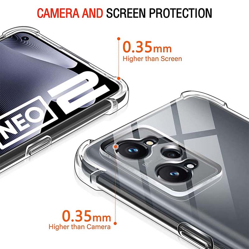 Clear Case For Realme GT Neo 3T 5G Neo 3 5G Thick Shockproof Soft Silicone Phone Cover for GT Neo 2T 5G Neo 2 5G GT 2 Pro GT 5G