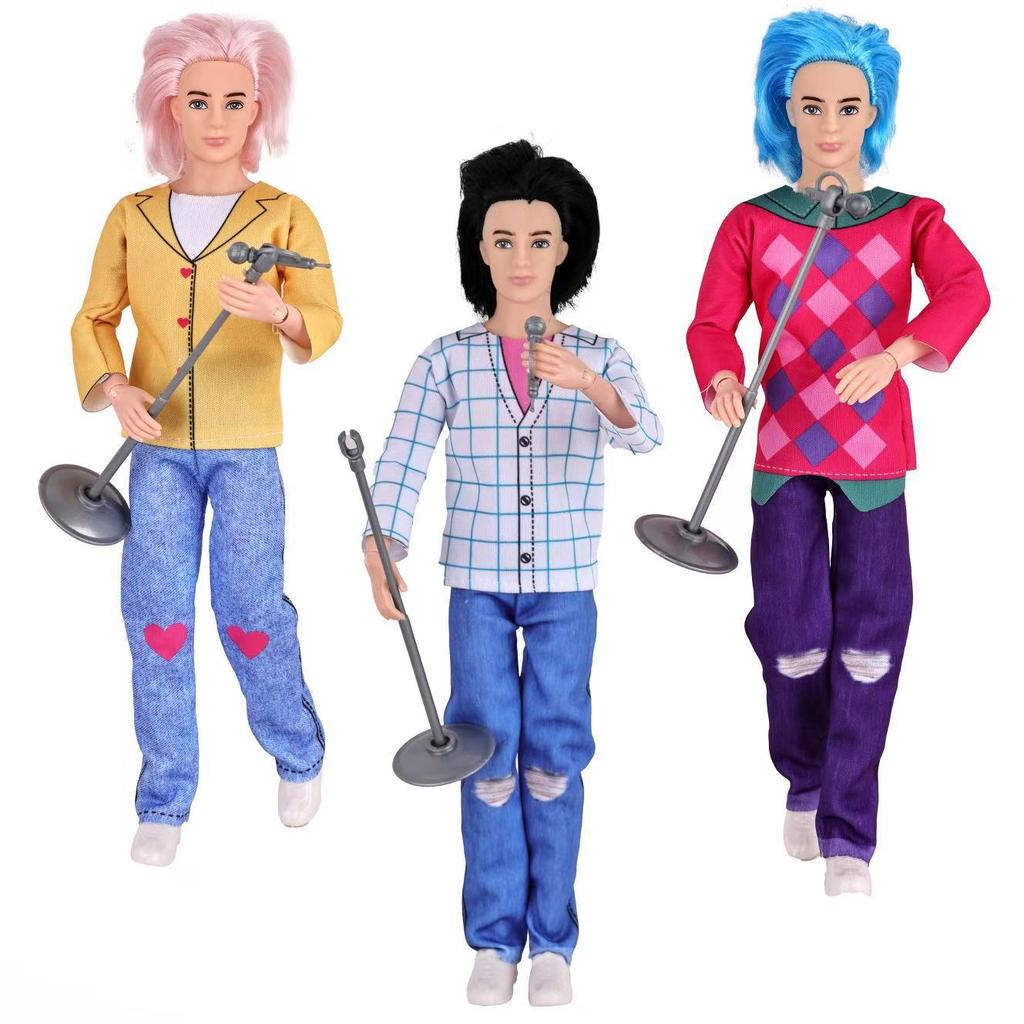 С аксессуарами для музыкальных инструментов K-POP Труппа Девушек-Охотниц на Демонов - Труппа Шака Бой 11,5-дюймовая кукла с 11 шарнирами