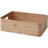 YAMAZEN Storage Box Natural Finished Product Made of Natural Wood Regular/Shallow (Ash Wood) TSB-1A(NA)