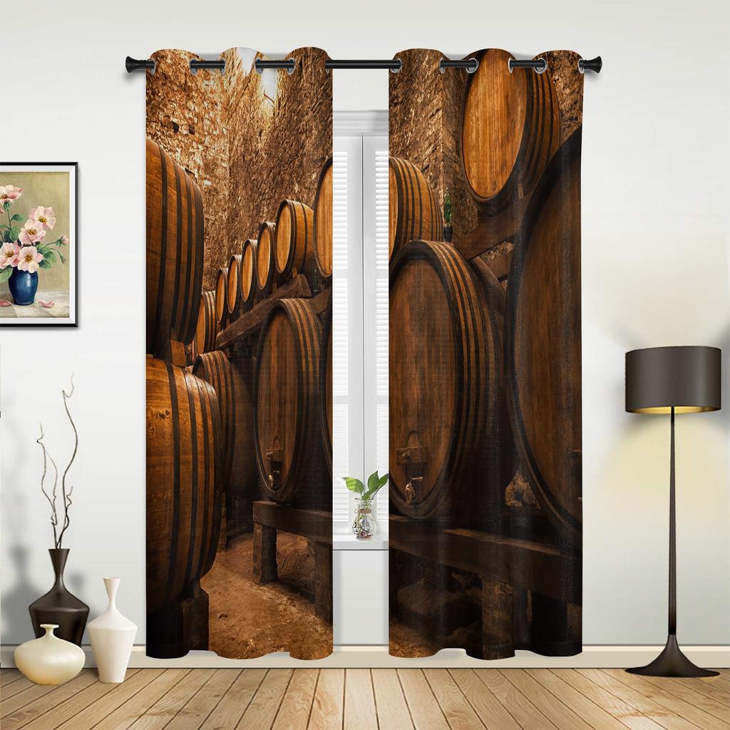 Бокал для вина, пивной камень, кирпич, ретро-шторы для окон, домашний декор, шторы для гостиной, детская комната, шторы для кухни, спальни
