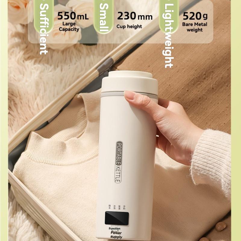 Компактный дорожный чайник 550 мл 300 Вт Быстрое кипячение 4 точные настройки температуры Внутренняя часть из нержавеющей стали 316 Портативная чашка для горячей воды