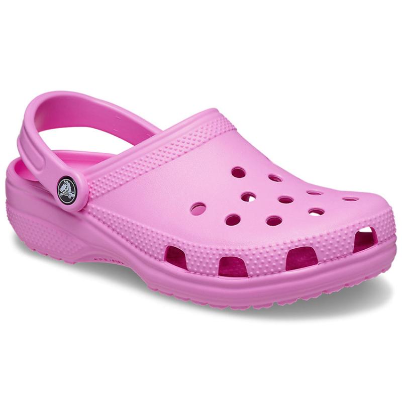 Crocs Классические сабо для улицы, повседневные Crocs, пляжные сандалии, женские, конфетно-розовые