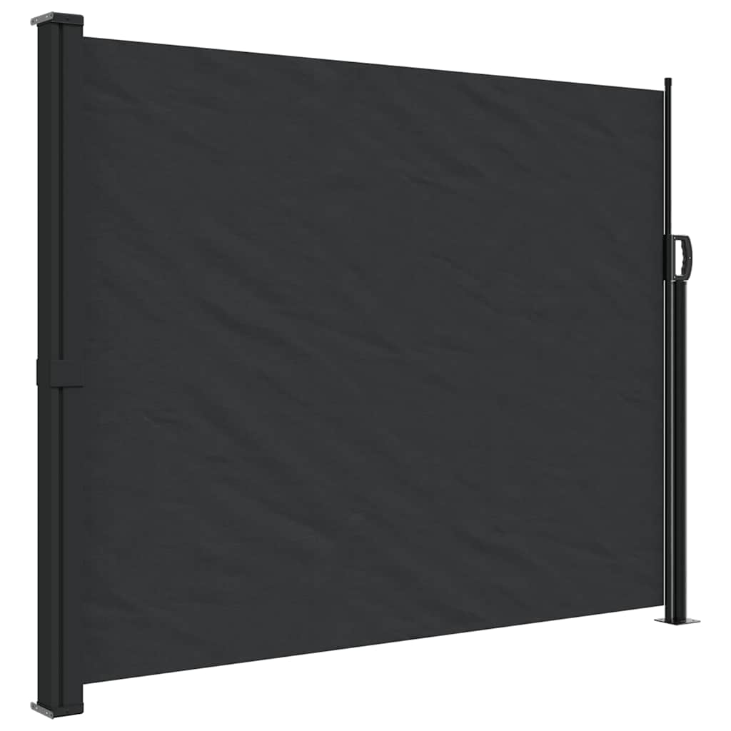 Retractable Side Awning Black 160 x 300 cm
