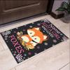 Custom Name Fox Printed Carpet,Rug for Office Chair Living Room Bedroom Kitchen Room Decor Gifts.