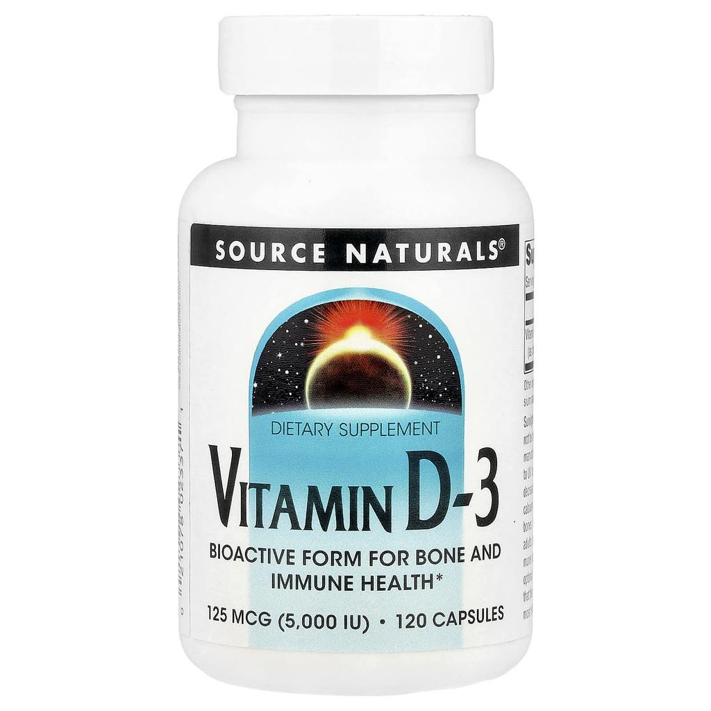 Vitamin D-3, 5,000 Iu, 120 Capsules