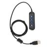 H901 USB-штекер QD Кабель-адаптер Регулируемая громкость Адаптер для гарнитуры колл-центра для оборудования с 3,5-мм разъемом для наушников