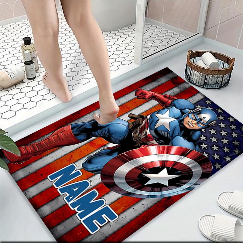 Custom Name Iron Man: Power Courage Carpet Rug Customizable Soft Washable Anti-Slip Home Living Room Sofa Mats Personalized Rug. 0909434